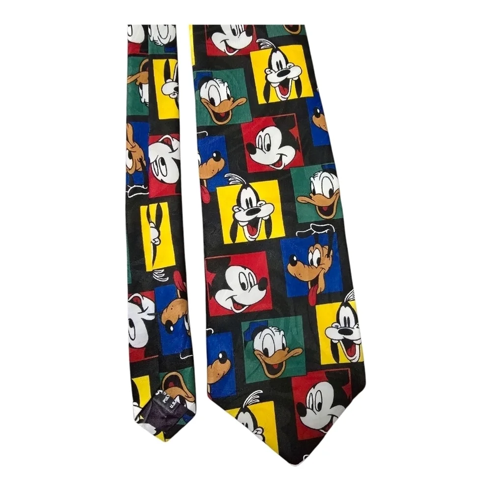 Mickey Unlimited Necktie By Balancine Inc 100% Polyester Classis Cartoon Donald